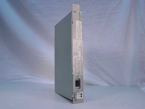 Toshiba Magnia 3000 APS0834CXZ01 redundant server power supply module – angled side view showing ventilation perforations and form factor
