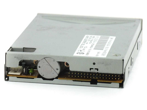 Alps DF334H012A floppy drive – rear and side view showing 34-pin IDC floppy connector, spindle motor, and label with barcode