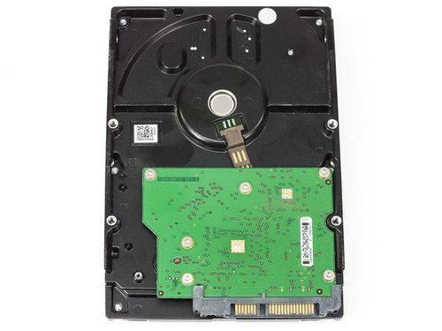 Seagate ST3160815AS hard drive – bottom PCB view showing green controller board and SATA connector