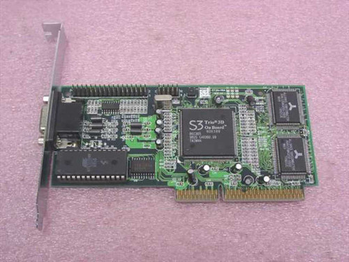 Diamond S3 Trio 3D On Board AGP video card – top-down view showing S3 Trio 3D GPU chip and PCB layout