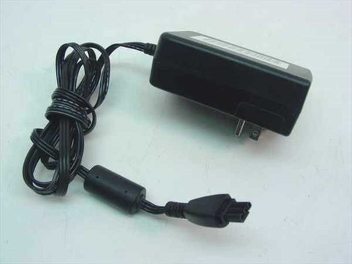 HP 0950-4197 AC power adapter full view showing brick body, power cable, and proprietary multi-pin printer connector