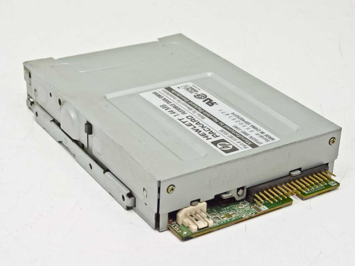 HP 5182-5536 Epson SMD-1340 floppy drive – rear three-quarter view showing label and connector end