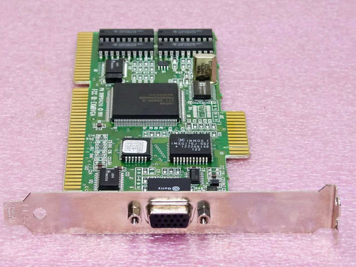 ATI 109P014210 ISA VGA video card front view showing ATI 28800-6 Mach8 chipset and DB-15 VGA output connector