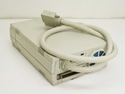 Iomega B190THP Bernoulli 90 Pro drive – left side and rear view showing SCSI port and attached cable