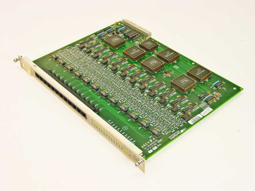SynOptics 3308 10BASE-T Host Module 920-090-E – angled top view showing PCB with multiple ICs and 12-port edge connector