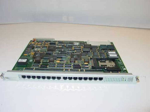 SynOptics 3395A LattisNet Terminal Server card – front panel view showing 16 RJ-45 Ethernet ports with faceplate