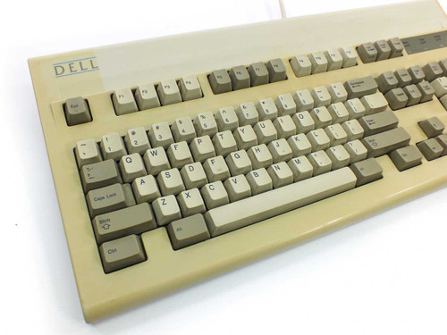 Dell GYUM97SK VINTAGE Rare "Old Logo" Mechanical PS/2 Keyboard AT101 - Yellowed