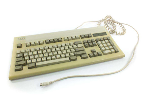 Dell GYUM97SK VINTAGE Rare "Old Logo" Mechanical PS/2 Keyboard AT101 - Yellowed