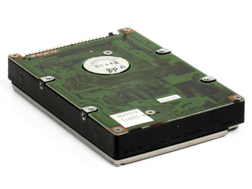 IBM DPRA-21215 46H7083 laptop hard drive – PCB underside view showing green circuit board and label with part numbers