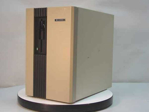 Harris H274-41CA 32 Port Controller – front right three-quarter view showing beige tower chassis with floppy drive bay and Harris badge