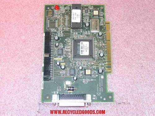 Adaptec AHA-2940U2W Ultra2 Wide SCSI PCI Controller Card – top component side view showing main Adaptec SCSI controller IC, internal 68-pin Wide SCSI header, and onboard BIOS chip
