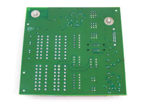 Motorola SGPN4019A Microcite Line Power Board — rear/solder side showing solder pads, vias, and bare green PCB