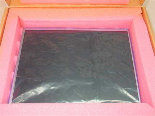 Sharp LQ141X1LH23 LCD panel in anti-static bag resting in pink foam cutout, top view