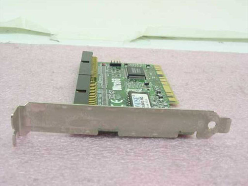 Promise Ultra66 PCI IDE controller card – angled side view showing PCI edge connector and bracket