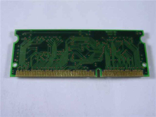 Samsung KMM966G256BQN-G0DE 256MB SO-DIMM — rear PCB side showing solder traces and 144-pin gold edge connector