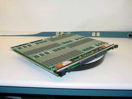 EMC 201-475-925 Symmetrix 8GB cache memory card – angled top view showing memory module layout and card edge connector