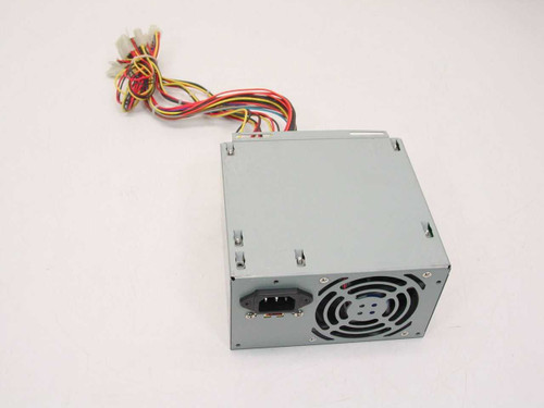 TGR FA-250NI6 250W ATX switching power supply – three-quarter front view showing fan, IEC inlet, and voltage selector switch with output harness