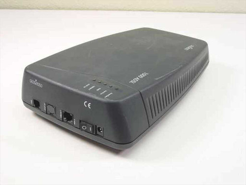 Alcatel 1000 ADSL modem – rear panel view showing LINE, ATMF-25, 10BASE-T, MDI-X ports and power switch