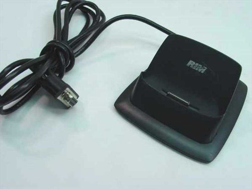 RIM BlackBerry 02343-001 desktop serial cradle – front top view showing RIM logo and attached cable