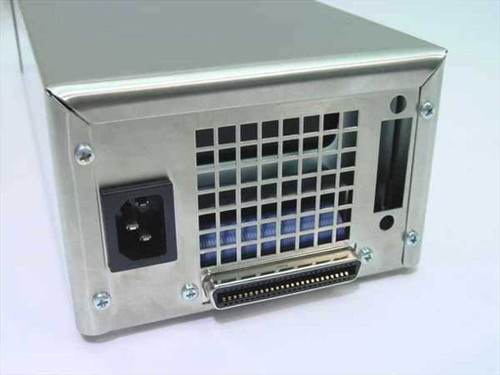 Stream Logic Raidion DM0031-02-0 SCSI hard drive enclosure – rear panel showing IEC power inlet, 50-pin SCSI connector, and ventilation grille