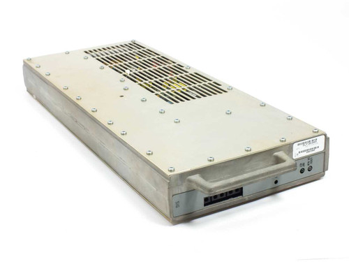 Motorola SLF3230A Microcite SIG II HYB XCVR line card — angled top view showing ventilated metal enclosure with edge connector end