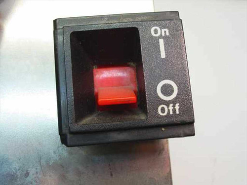Power Tronic PTA-4200CF external red rocker On/Off power switch close-up