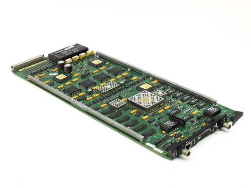 Motorola SCSC SGLN4747B Microcite CITE Card – angled top view showing populated PCB with Lucent power module and multiple IC chips