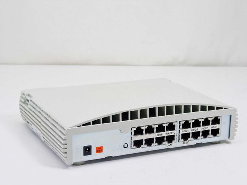 3Com 3C16754 OfficeConnect Dual Speed Hub — rear panel view showing 16 RJ-45 ports and power jack