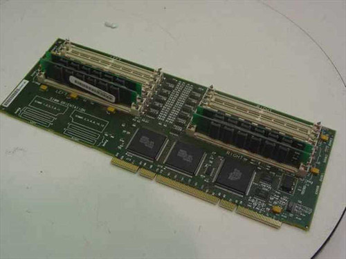 Intel 625607 NCR 3412 Memory Expansion Board with SIMM RAM modules installed – top angled view showing left and right SIMM banks and controller ICs