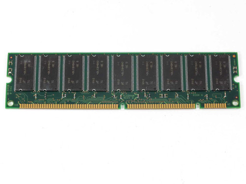 Micron MT18LSDT1672AG 128MB PC100 ECC SDRAM DIMM – rear component side showing memory chips across the PCB