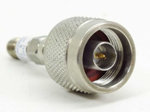 Midwest Microwave 292 Minipad Attenuator – front view showing N-type male connector end