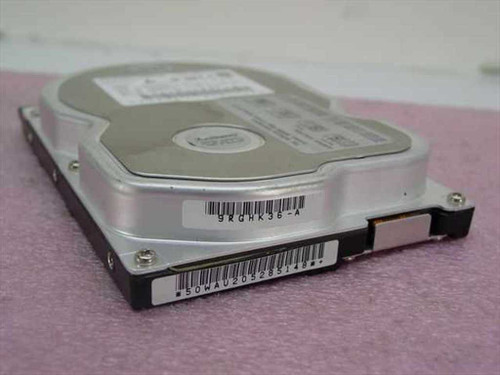 Fujitsu MPF3102AT 10.2GB IDE hard drive – opposite side view showing barcode label with serial number 50WAU20528S148