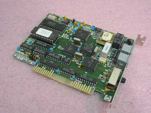 BIS Technology V1414VQH 14400 ISA fax data modem card – top view showing PCB, chips, and ISA edge connector