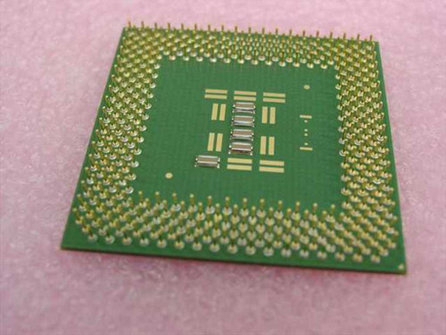 Intel Celeron SL4NX Socket 370 PPGA370 CPU bottom view showing gold pin array