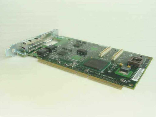 Compaq 161105-001 dual-port PCI NIC – reverse-angle view showing PCB top side and PCI edge connector