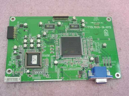 ST Microelectronics ADE3000SX LCD display engine PCB front view showing main controller IC, VGA connector, and board number 715L1006-1A-HYD