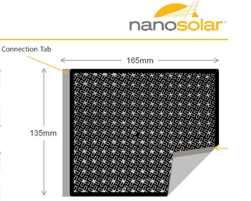 Nanosolar 2.6W Flexible CIGS Solar Cell - Lot of 10 NanoCells for a Total of 26W