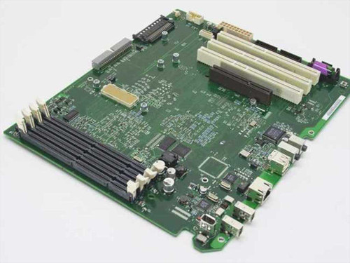 Apple 820-1093-A PowerMac G4 logic board – top view showing four SDRAM DIMM slots and rear I/O area