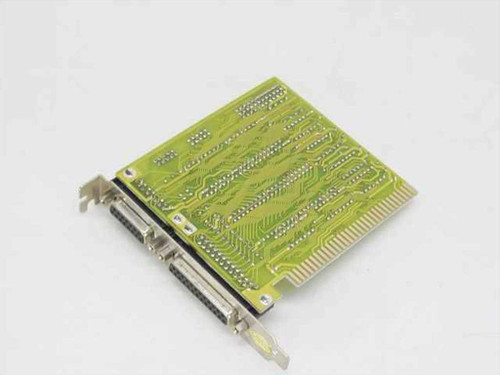 Goldstar GW451C V2 ISA Multi I/O Card — solder side view showing DB25 parallel port and serial port connectors on bracket