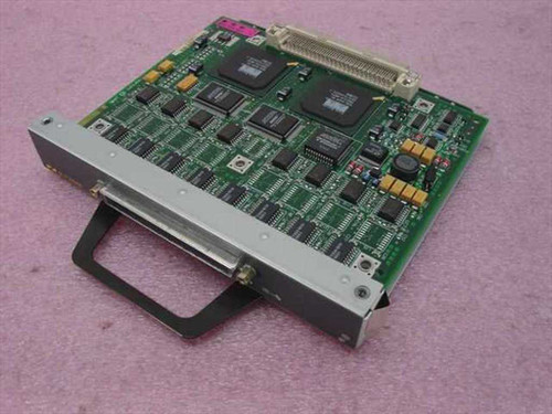 Cisco 28-1620-03 Serial V.35 WAN Interface Plug-In Module – angled top view showing PCB components and edge connector