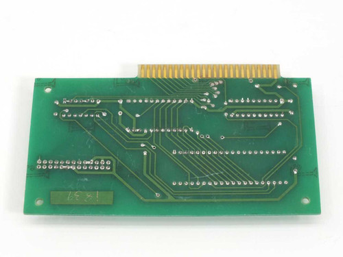 T&W Systems Apple II PCB card solder-side view showing trace layout and 50-pin gold edge connector