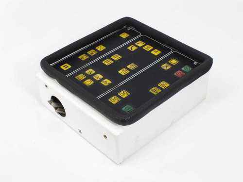 Netstal 110.240.9593 Sycap Operator Panel – three-quarter rear/side view showing cable exit port on enclosure side
