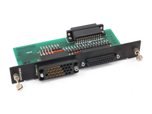 Datatel DCP3280 PCB31812 Interface Board — front view showing green PCB with multi-pin D-sub and IDC connectors