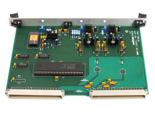Hughes 7729257-099 Tone Analog VME Board Card reverse side showing LOGIC chip, capacitors, and dual VME bus connectors