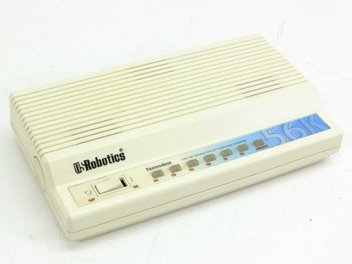 US Robotics Sportster 56K Faxmodem 00568903 — front panel showing power switch and status indicator lights