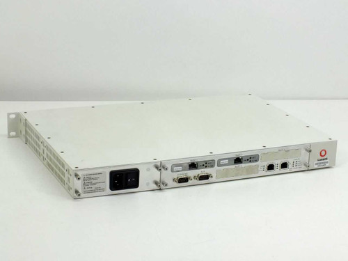 Lucent Access Point 1000 AP-1200-110000 – rear panel angled view showing IEC power inlet, DB-9 Console and AUX ports, Ethernet slots, and rack ear
