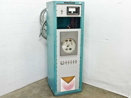 Thermotron Console Productsaver environmental chamber controller – full front view showing teal cabinet with analog meter panel and Honeywell recorder door