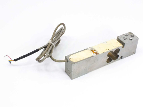 HBM SP4EC3 load cell three-quarter view showing full body, mounting holes, and cable routing