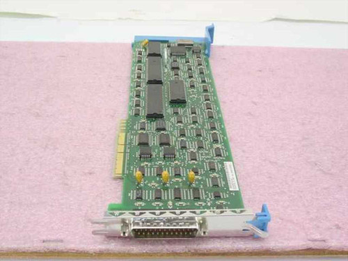 IBM 96F9156 Multiprotocol ISA Board – top component side view showing full PCB with memory chips and DB25 connector bracket