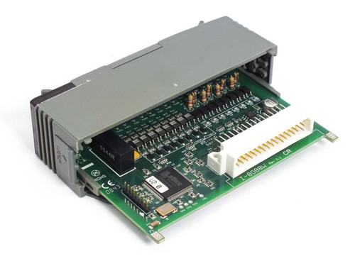ICP DAS i-8088W module — rear angled view showing green PCB, backplane edge connector, and component side with ICs and resistor arrays